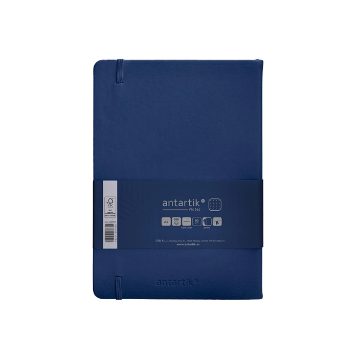 Antartik Notes Cuaderno A5 Tapa Dura Hojas Puntos Azul Marino 100 Hojas 80gr FSC 2