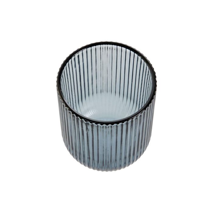 DKD Home Decor Vaso de Cristal 240ml Azul Rayado | Set de 6 Piezas | Apto Lavavajillas y Microondas - 9.5 cm Alto 1 DKD Home Decor Vaso de Cristal 240ml Azul Rayado | Set de 6 Piezas | Apto Lavavajillas y Microondas - 9.5 cm Alto 1