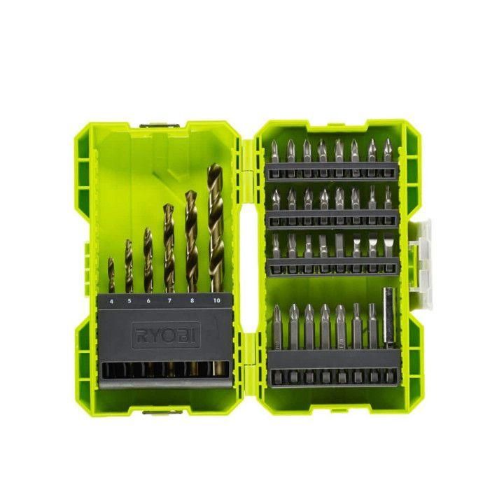 Estuche de 38 Puntas para Perforación y Atornillar Ryobi RAK38SDD Estuche de 38 Puntas para Perforación y Atornillar Ryobi RAK38SDD