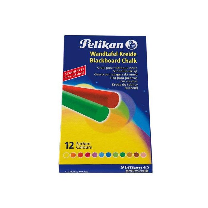 Tizas De Colores Pelikan Estuche De 12