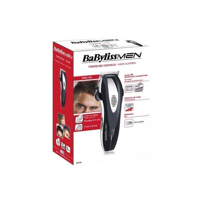 CORTAPELOS BABYLISS E933E PRO 45 - CUCHILLAS ACERO INOX. - 5 PASOS LONGITUD - USO SIN CABLE - AUTONOMÍA 30 MIN 1 CORTAPELOS BABYLISS E933E PRO 45 - CUCHILLAS ACERO INOX. - 5 PASOS LONGITUD - USO SIN CABLE - AUTONOMÍA 30 MIN 1