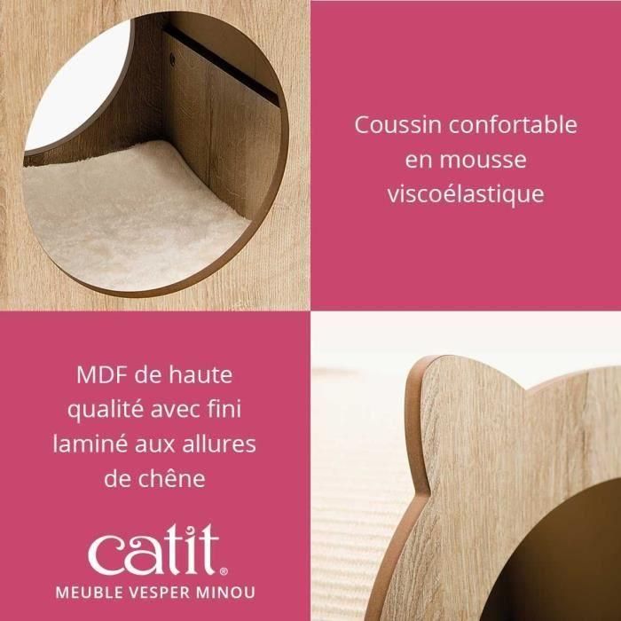 Muebles de diseño VESPER Minou - 36 x 36.5 x 40.5 cm - Marrón claro - Para gatos 3 Muebles de diseño VESPER Minou - 36 x 36.5 x 40.5 cm - Marrón claro - Para gatos 3