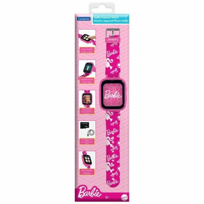 Lexibook Reloj Inteligente Barbie para Niños - Smartwatch con Cámara Integrada, Pantalla a Color y Memoria de 8GB SD