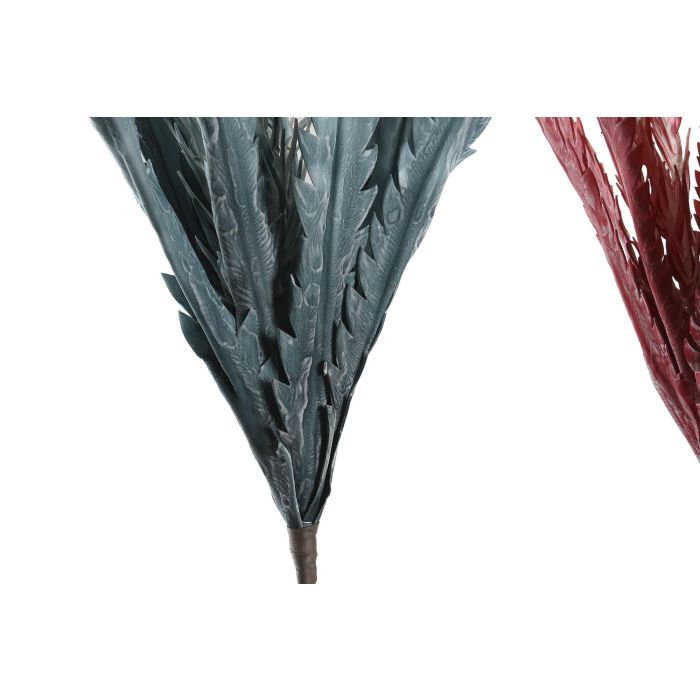 DKD Home Decor Rama Verde Fucsia Lila 10 x 100 x 35 cm (6 Unidades) 1