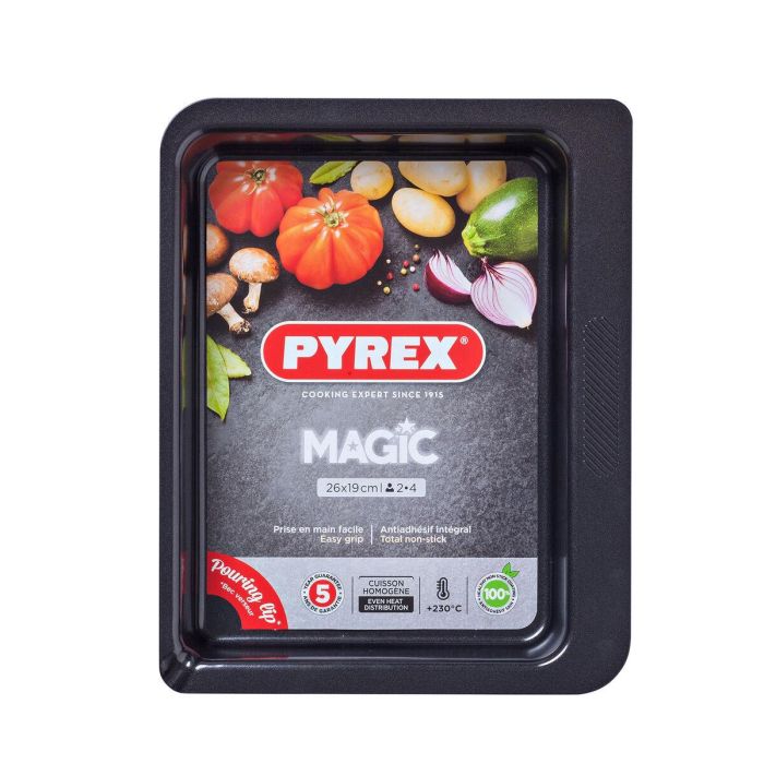 Fuente para Horno Pyrex Magic Rectangular 26 x 18 cm Metal 6 Unidades 1