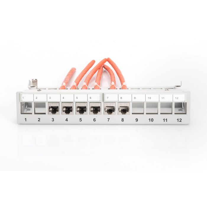 Digitus Patchpanel Modular de Sobremesa 12 Puertos RJ-45 Apantallado, 1U, Color Gris 6