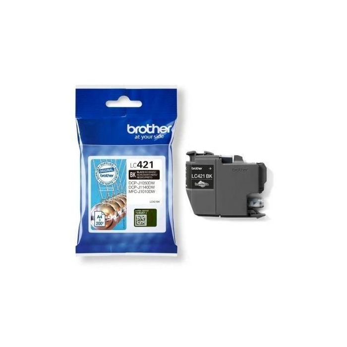 BROTHER Cartucho de tinta negro LC421BK para DCP-J1050DW / DCP-J1140DW / MFC-J1010DW
