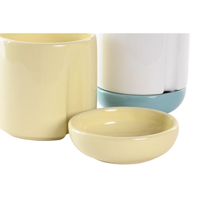 DKD Home Decor Macetero Terracota Mostaza Dolomita 12 x 15 x 12 cm (12 Unidades) 1