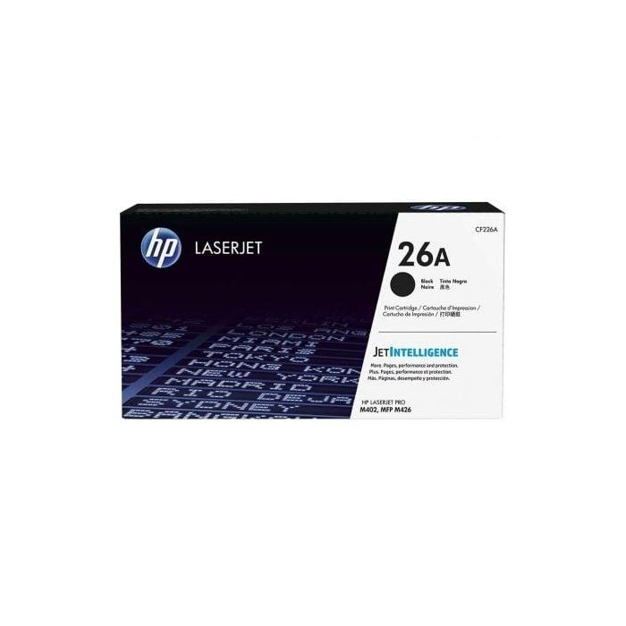 HP LaserJet Pro M402/426 Toner Negro nº26A 3.100 paginas Capacidad estandar HP LaserJet Pro M402/426 Toner Negro nº26A 3.100 paginas Capacidad estandar