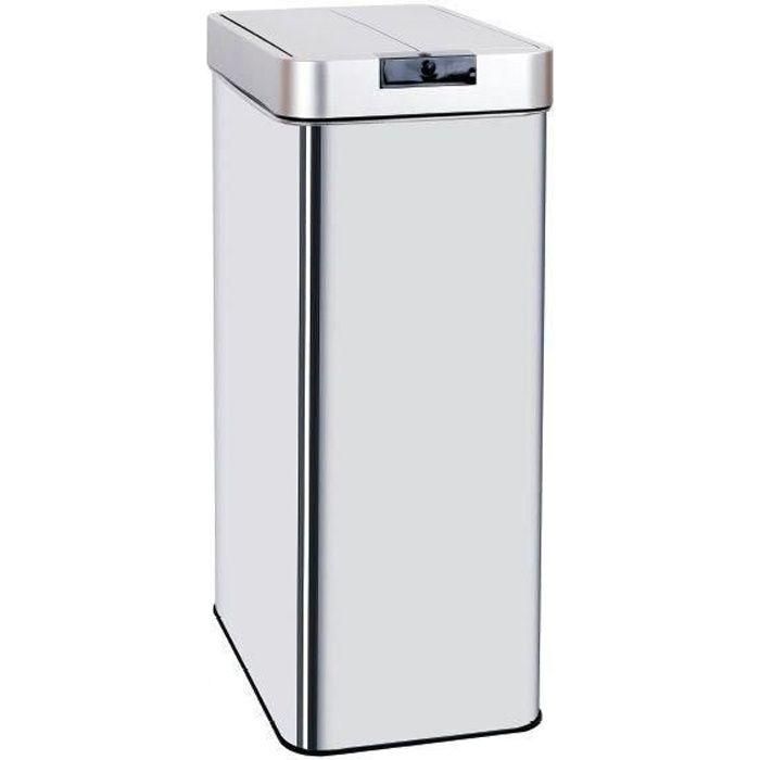 KITCHEN MOVE Papelera automática SILVERLAKE - 70L - Acero inoxidable con fleje KITCHEN MOVE Papelera automática SILVERLAKE - 70L - Acero inoxidable con fleje