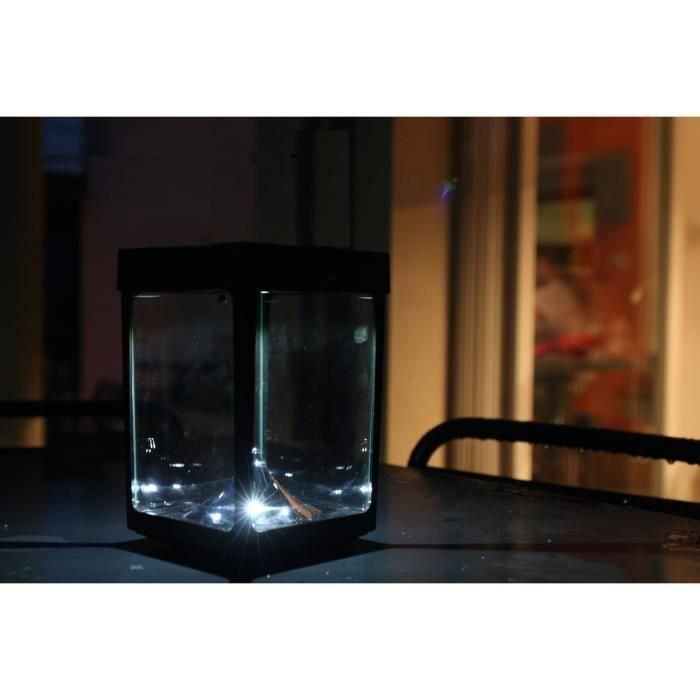 Mini portavelas solar de mesa - Paredes de cristal - Negro 5 Mini portavelas solar de mesa - Paredes de cristal - Negro 5