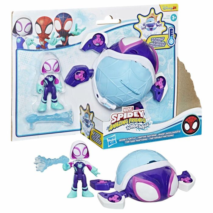 Hasbro Figura y Vehículo de Telarañas Acuáticas Ghost-Spider Marvel Spidey y sus Increíbles Amigos HASG14665P0 a partir de 4 años 7