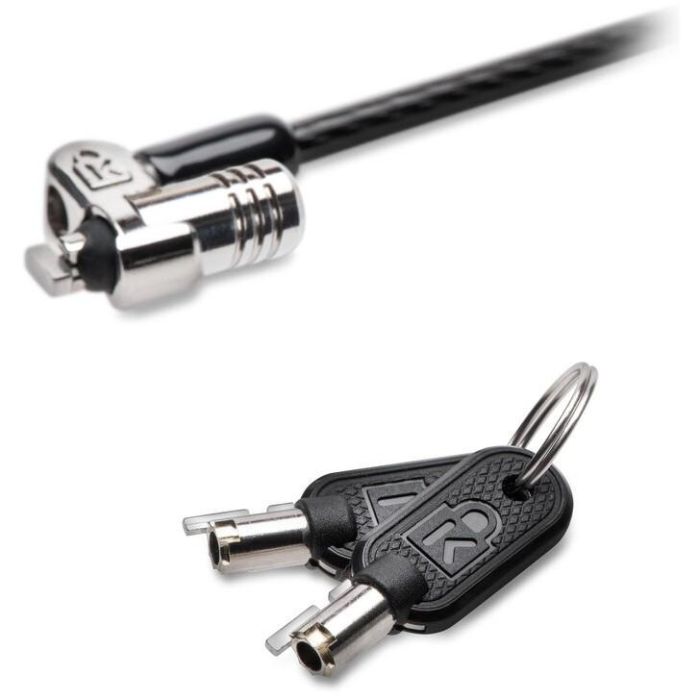 Kensington K65020EU Candado de Seguridad con Llave MicroSaver 2.0 para Portátil, Cable de Acero al Carbón, Negro/Plata 2
