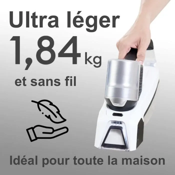 Eziclean EZI3760372559205 Lavadora inalámbrica Spot Remover W100 15000 Pa 60W 20 min 0,5 L Blanco/Gris 4