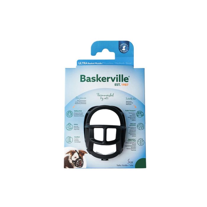 Baskerville Ultra Bozal para Perro Talla 2 - Comodidad y Seguridad, Permite Jadear, Beber y Comer. Moldeable TPR. Largo Max 6cm, Circunferencia Max 26cm 1 Baskerville Ultra Bozal para Perro Talla 2 - Comodidad y Seguridad, Permite Jadear, Beber y Comer. Moldeable TPR. Largo Max 6cm, Circunferencia Max 26cm 1