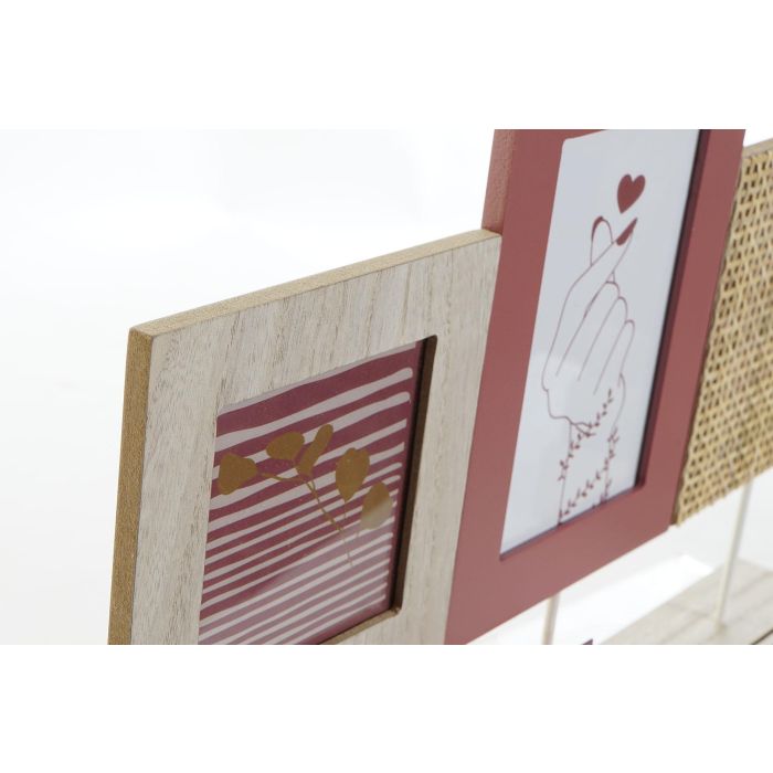 DKD Home Decor Juego de 4 Marcos Multifoto Shabby para 2 Fotos, de MDF y Cristal, Rosa Natural, 42x27x5 cm 1 DKD Home Decor Juego de 4 Marcos Multifoto Shabby para 2 Fotos, de MDF y Cristal, Rosa Natural, 42x27x5 cm 1