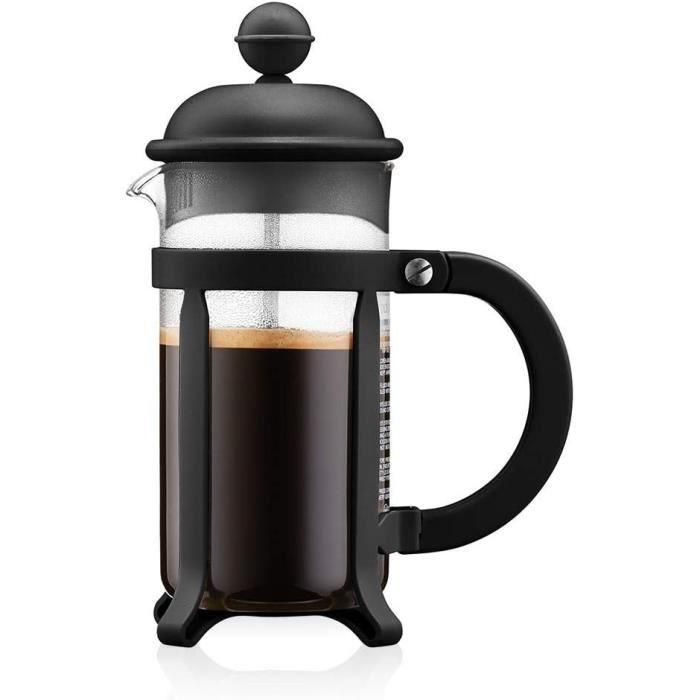 Cafetera de prensa francesa - BODUM - JAVA - Negra - 0,35 L - Acero inoxidable y vidrio borosilicato 3 Cafetera de prensa francesa - BODUM - JAVA - Negra - 0,35 L - Acero inoxidable y vidrio borosilicato 3