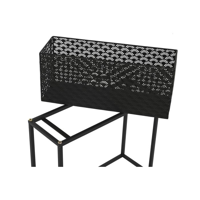 DKD Home Decor Macetero Moderno Negro Metal 22x60x70 cm Set de 2 Desmontable 2 DKD Home Decor Macetero Moderno Negro Metal 22x60x70 cm Set de 2 Desmontable 2