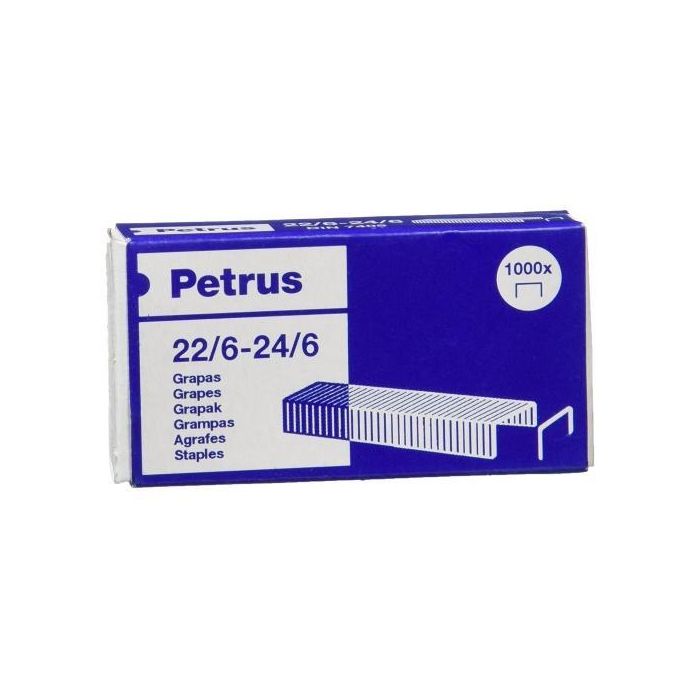 Petrus Grapas 22-6-24-6 gralvanizadas -Caja De 1000 -25U- Petrus Grapas 22-6-24-6 gralvanizadas -Caja De 1000 -25U-
