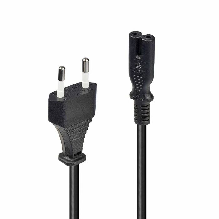 Lindy Cable de Alimentación con Conector Euro y IEC C7, H03-VV-H2F 2x0.75mm², Negro, 3m