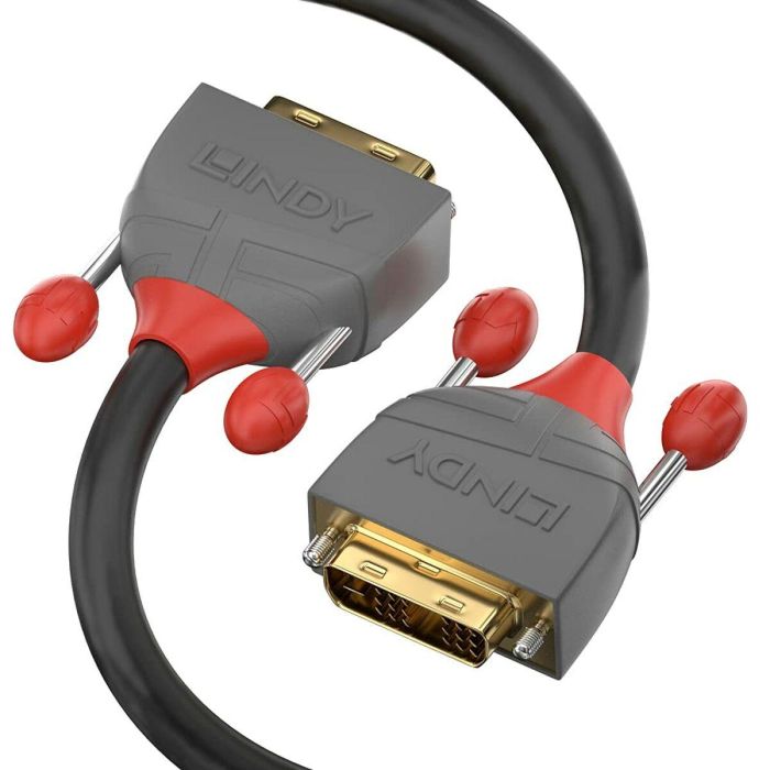 Lindy Anthra Line Cable DVI-D Dual Link 7.5m, Alta Resolución 2560x1600, Contactos Oro 24K, Uso Profesional AV