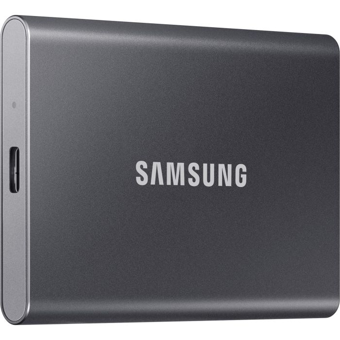Samsung Portable SSD T7 2TB USB 3.2 Gen2 Tipo C Gris Titanio - NVMe, Lectura 1050MB/s, Escritura 1000MB/s, Aluminio 1