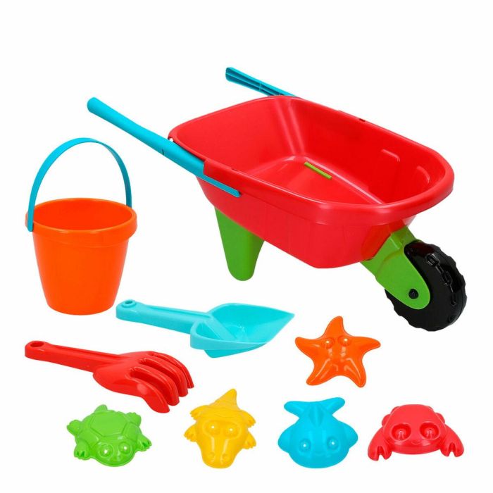 Set de Juguetes de Playa Colorbaby Carretilla Polipropileno (10 Unidades) 3 Set de Juguetes de Playa Colorbaby Carretilla Polipropileno (10 Unidades) 3