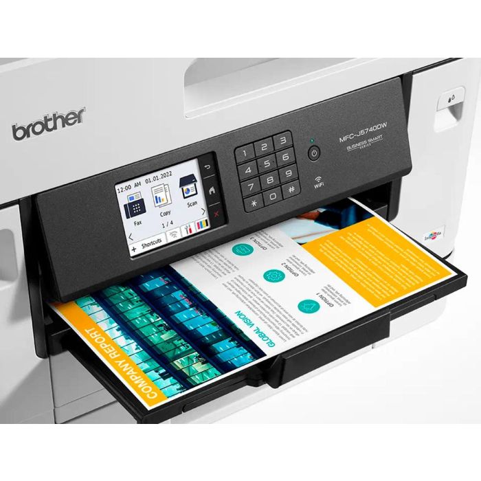 Equipo Multifuncion Brother Mfcj5740Dw Profesional A4 - A3 Color Tinta 28Ppm Duplex Tactil Wifi Bandejas 2X 250 2