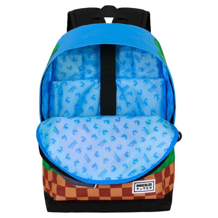 Karactermania Mochila HS FAN 2.2 Knuckles Run 31 x18 x44 cm Ripstop Multicolor Urbana Compartimento Principal Bolsillo Frontal Repelente Líquidos Correas Acolchadas 3