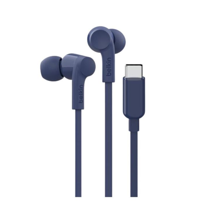 Belkin G3H0002HQBLV2 Auriculares USB-C Azules con Signature Sound, IPX5 y Limitador de Volumen para Niños