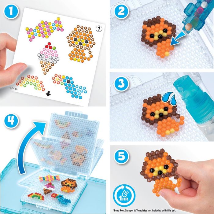 Set de abalorios sólidos aquabeads ¡con más de 800 abalalorios! 2