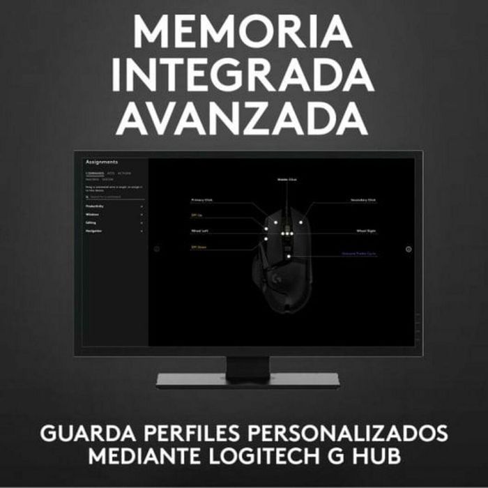 Ratón Logitech 910-005471 Negro 16000 dpi 25600 dpi 42 Ratón Logitech 910-005471 Negro 16000 dpi 25600 dpi 42