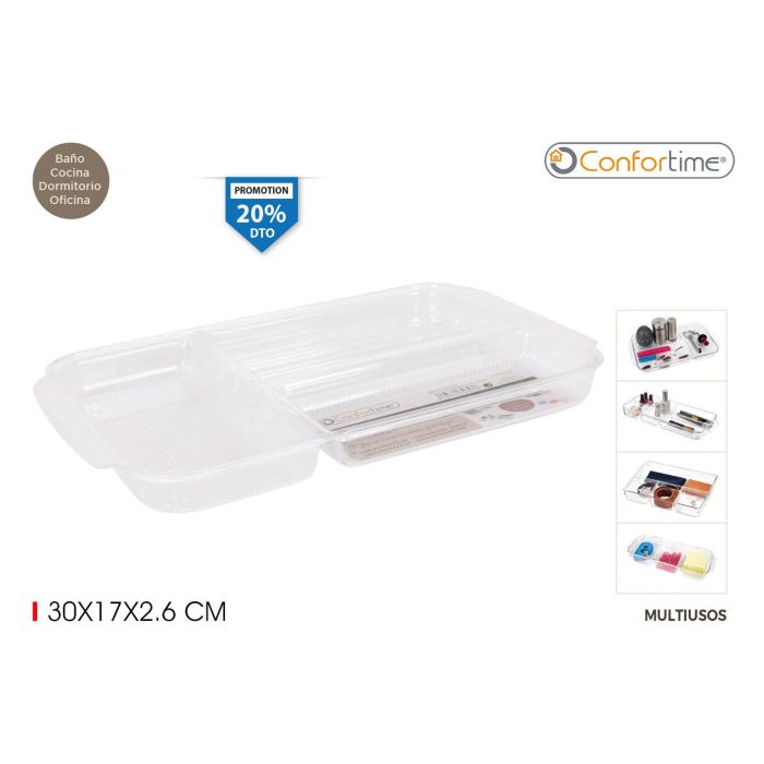 Confortime Bandeja Organizador PS, 30 x 17 x 2.6 cm (12 Unidades) 0 Confortime Bandeja Organizador PS, 30 x 17 x 2.6 cm (12 Unidades) 0