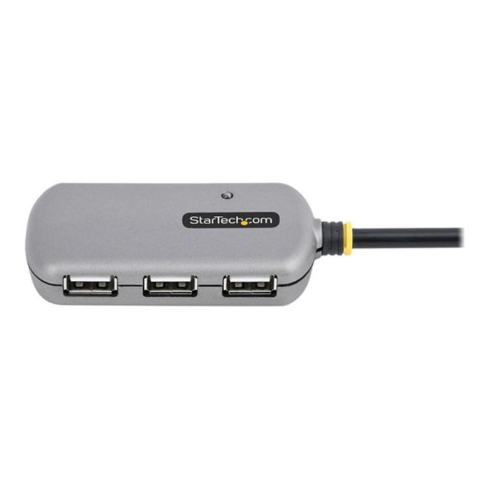 StarTech.com Hub Extensor USB 2.0 con Cable Activo 24m, 4 Puertos, 480Mbps, Alimentación Opcional, Negro/Plata