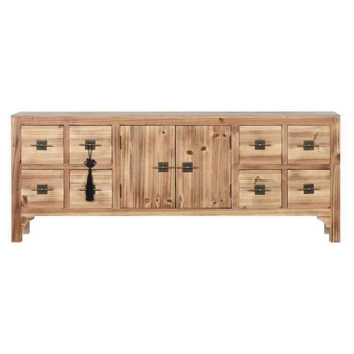 Mueble de TV Home ESPRIT Negro Natural Abeto Madera MDF 130 x 24 x 51 cm 1 Mueble de TV Home ESPRIT Negro Natural Abeto Madera MDF 130 x 24 x 51 cm 1