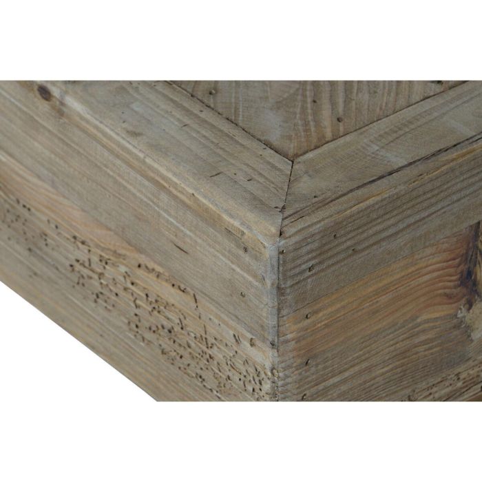 Mesa de Centro Home ESPRIT Marrón Madera de pino 100 x 100 x 36 cm 3