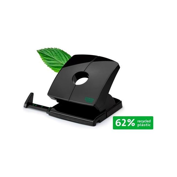 Novus Taladro Harmony B230 Re+New 30H Negro - Perforadora de oficina sostenible con base de goma blanda Novus Taladro Harmony B230 Re+New 30H Negro - Perforadora de oficina sostenible con base de goma blanda