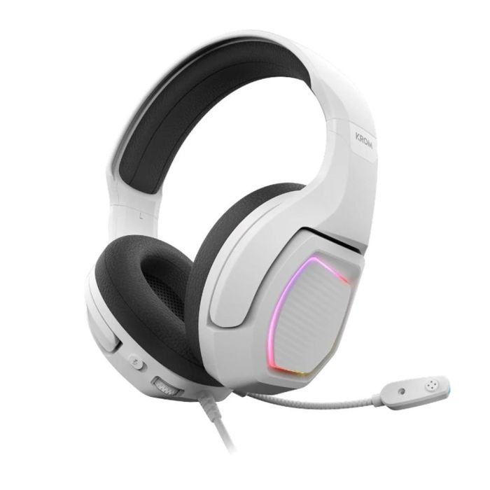 Krom NXKROMKOPA71WH Auriculares Gaming Kopa 7.1 Sonido Virtual 7.1 USB con Micrófono Multiplataforma PC PS4 PS5 Switch RGB Blancos 1 Krom NXKROMKOPA71WH Auriculares Gaming Kopa 7.1 Sonido Virtual 7.1 USB con Micrófono Multiplataforma PC PS4 PS5 Switch RGB Blancos 1