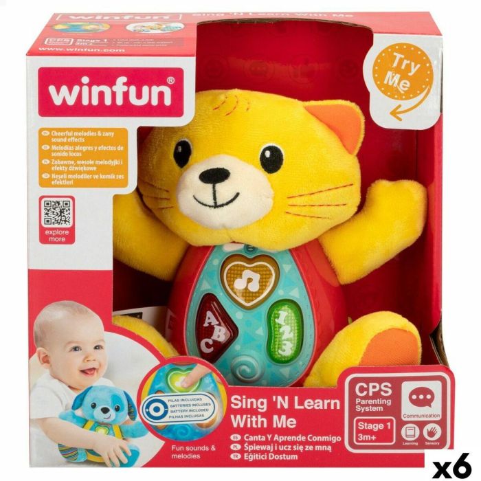 Peluche Winfun Animales ES 16 x 17,5 x 9,5 cm (6 Unidades) 7