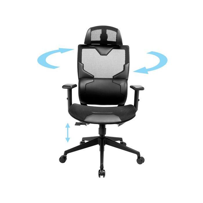 Sandberg ErgoFusion Silla Gaming Ergonómica Ajustable para PC con Malla Transpirable y Material PU - Confort y Soporte 3 Sandberg ErgoFusion Silla Gaming Ergonómica Ajustable para PC con Malla Transpirable y Material PU - Confort y Soporte 3