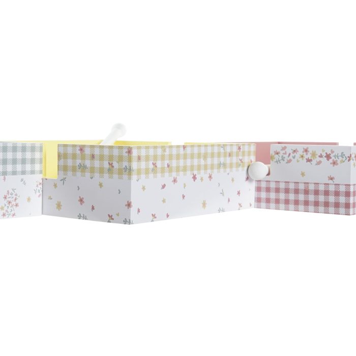 DKD Home Decor Servilletero Vichy Sweet 18 x 6 x 22 cm Verde Rojo (3 Unidades) Shabby 2