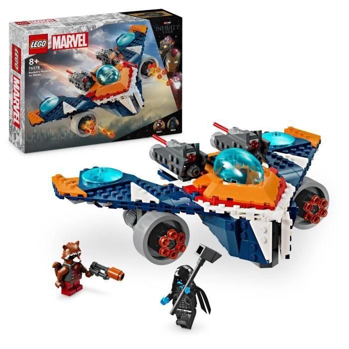 LEGO 76278 Warbird de Rocket vs. Ronan Set de Construcción Marvel Guardianes de la Galaxia - Nave Espacial con Minifiguras LEGO 76278 Warbird de Rocket vs. Ronan Set de Construcción Marvel Guardianes de la Galaxia - Nave Espacial con Minifiguras