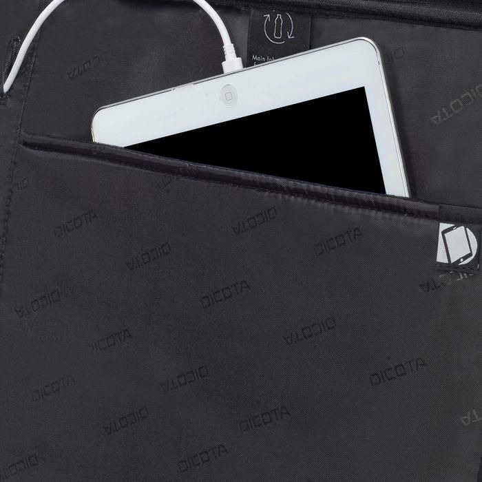 Dicota Eco Backpack SELECT Mochila para Portátiles 13-15.6" y Tablets 12.9", 19.5L, PET Reciclado, Protección EVA, Negra 8