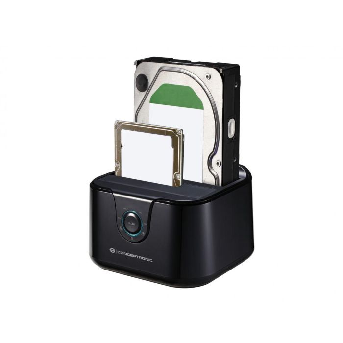 Conceptronic Base Dock Discos Sata DONN12B - USB 3.2 Gen 1, Compatible con HDD/SSD 2.5" y 3.5", Función de Clonación 2