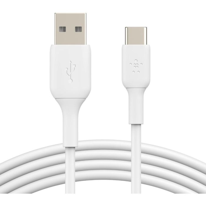 Belkin CAB001BT0MWH - Cable USB-C a USB-A, Macho/Macho, 0.15 m, PVC, Blanco, Plug and Play 4