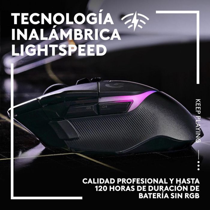 Logitech - G502 X Plus Lightspeed Mouse Ruse RVB Wireless - Botones híbridos Lightforce, Gaming Hero 25K - Sensor negro 2