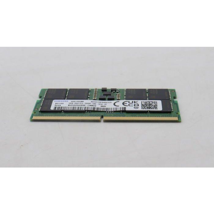 Lenovo DDR5 SODIMM memory module, 16GB capacity, 5600MHz speed, optimized for Lenovo ThinkPad systems, ideal for multitasking. 2 Lenovo DDR5 SODIMM memory module, 16GB capacity, 5600MHz speed, optimized for Lenovo ThinkPad systems, ideal for multitasking. 2