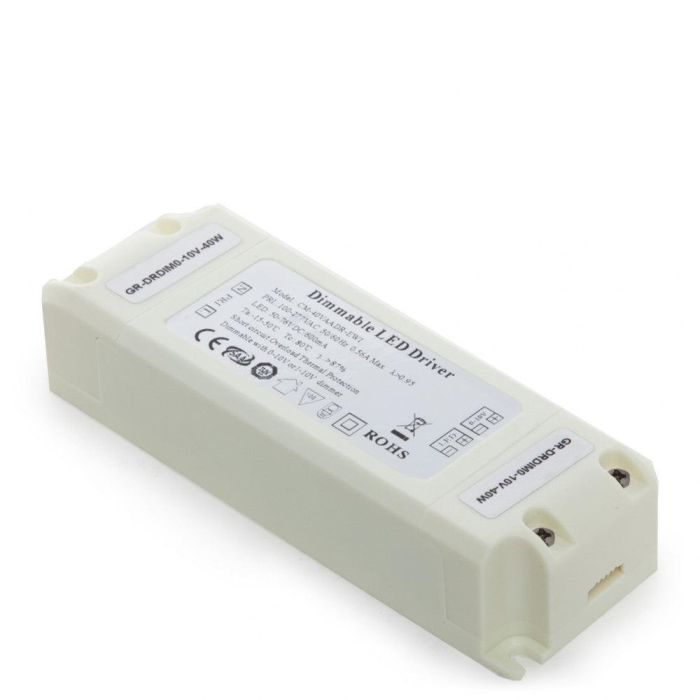 Driver Regulable 0-10V CM-40VAaDR 40W Salida 50-76VDC 600mA Entrada 100-277V AC para Paneles Clase II GR-DRDIM0-10V-40W 1 Driver Regulable 0-10V CM-40VAaDR 40W Salida 50-76VDC 600mA Entrada 100-277V AC para Paneles Clase II GR-DRDIM0-10V-40W 1