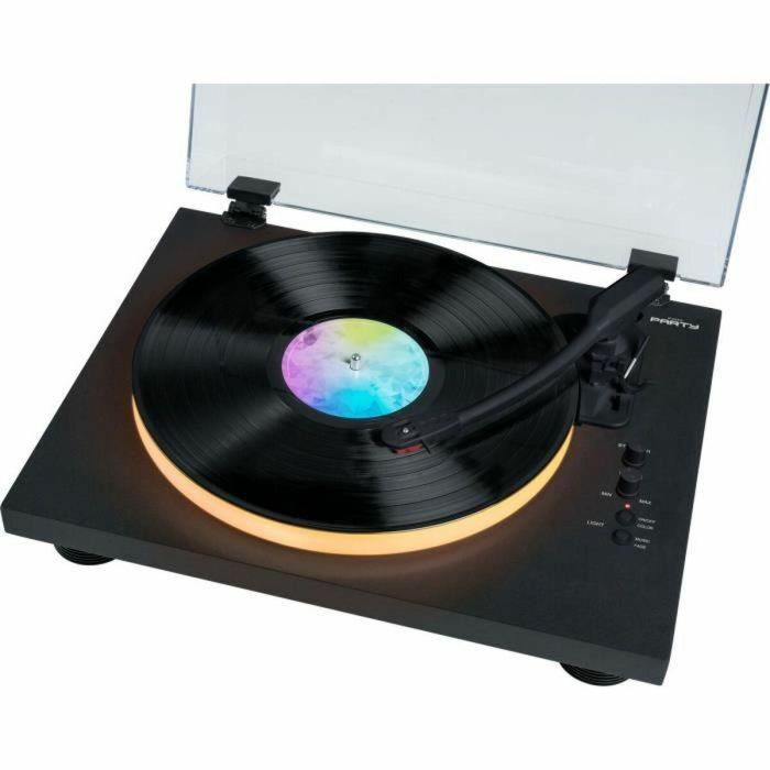 Bigben Interactive BIG1728303767664 Tocadiscos con Plato Iluminado, Transmisión por Correa, Bluetooth y Efectos de Luz 4