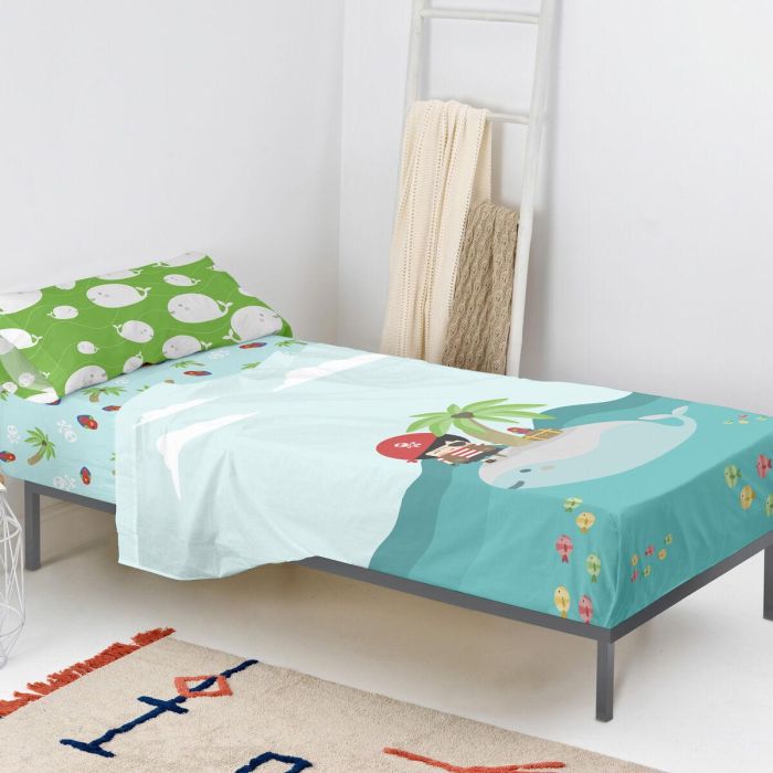 Juego de Sábanas HappyFriday Happynois Pirata Multicolor Cama de 105 2 Piezas 3